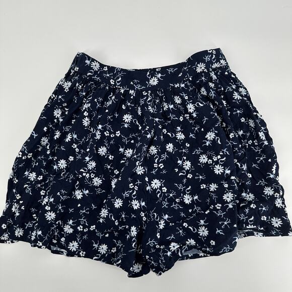Abound Navy White Flowy Flirty Floral Summer Casual Womens Shorts New With Tag - Picture 3 of 6
